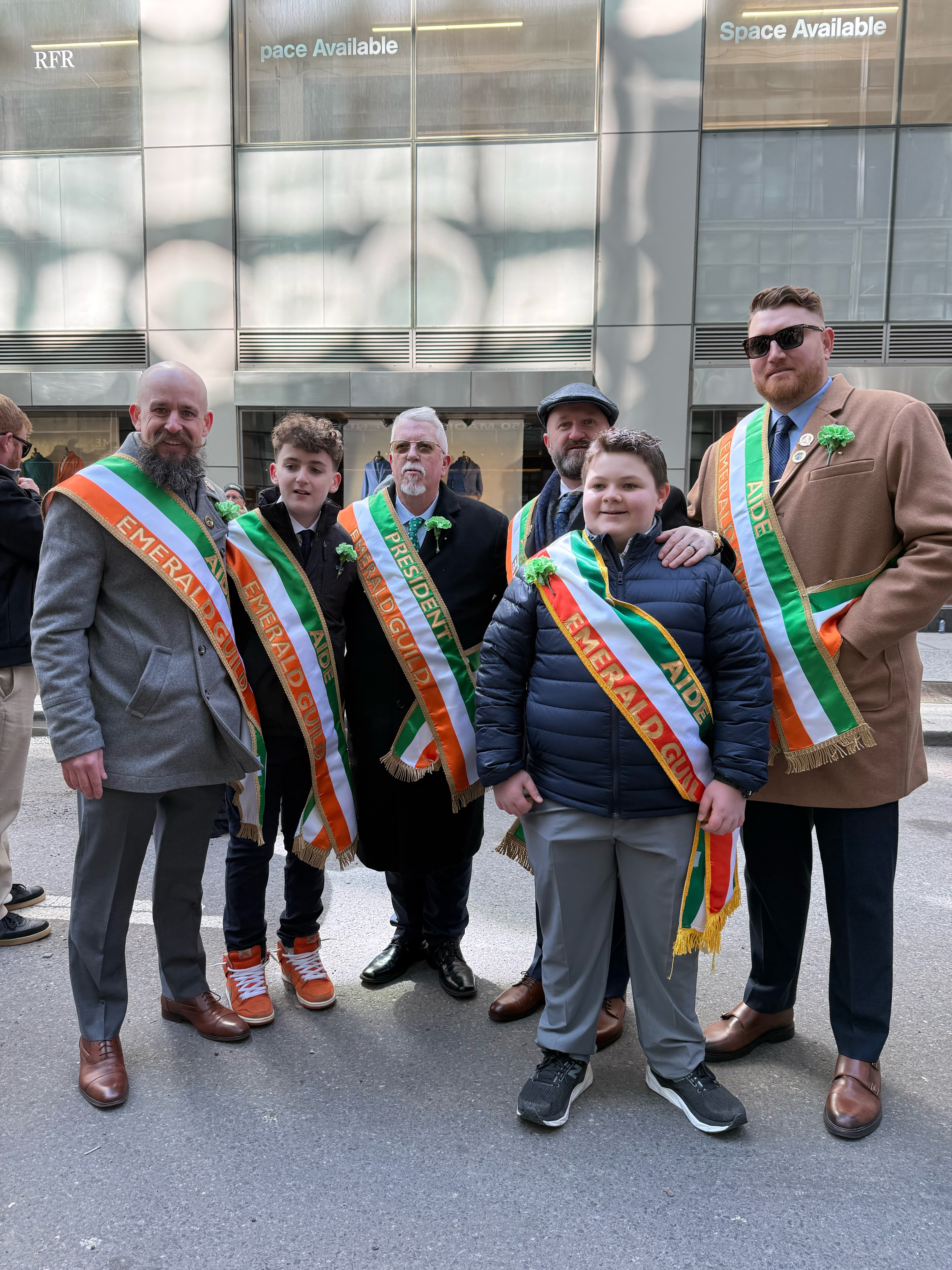 Bernard Dunne pictured with fellow Guild members during the 2026 Grand Marshal celebration.