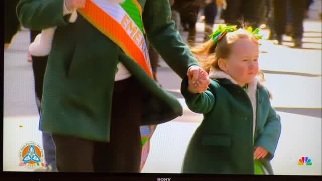 Bernard Dunne leading the Emerald Guild Society in the 2026 St. Patrick's Day Parade.